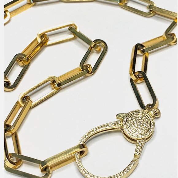 14K Gold-Plated High Quality Sexy Chain with Micro Crystals - Picture 6 of 6